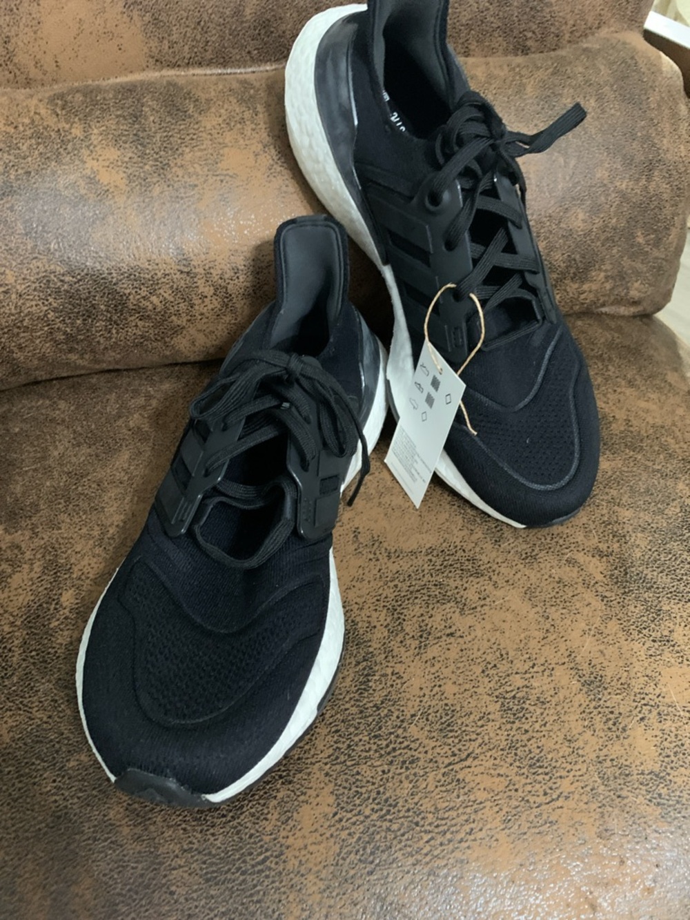 Adidas Ultraboost 22 Black and White Running Shoes
